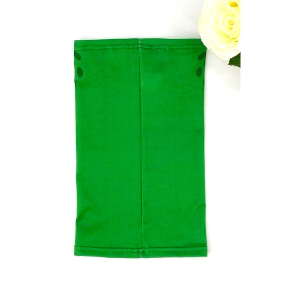 Halloween Neck Gaiter Face Mask Green Monster Mouth Scary Teeth Cloth One Size - Picture 3 of 7